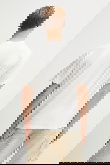 Tričko Maison Margiela Cotton T-Shirt with MM6 Maison Margiela Numerical Label Print Biela | SH0GC0057.S24312.101, 2