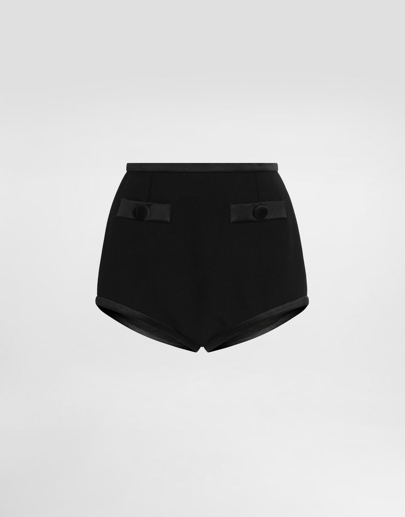 Šortky Dolce & Gabbana Dolce & Gabbana Wool Crepe Culottes Shorts Čierna | FTC96TFU2L8N0000