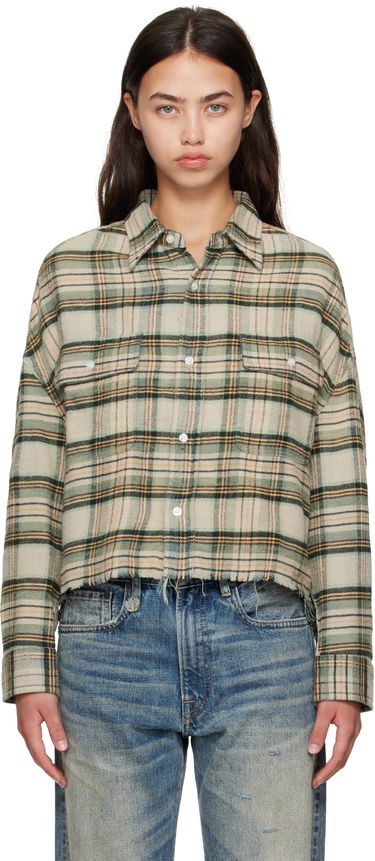 Košeľa R13 R13 Cropped Plaid Shirt Zelené | R13W7298-R558B, 0
