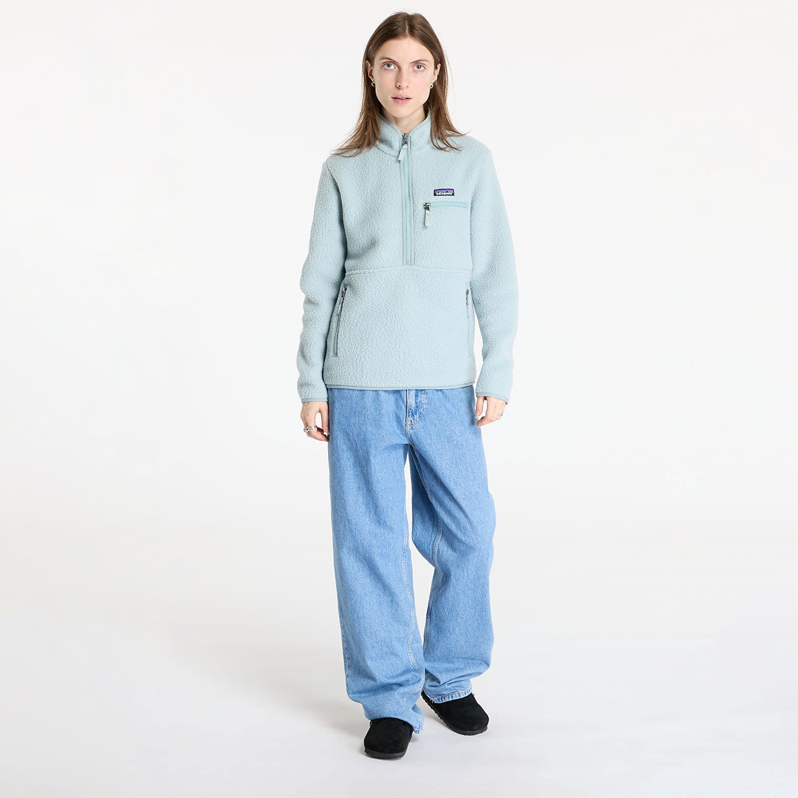 Sweatshirt Retro Pile Marsupial Thermal Blue