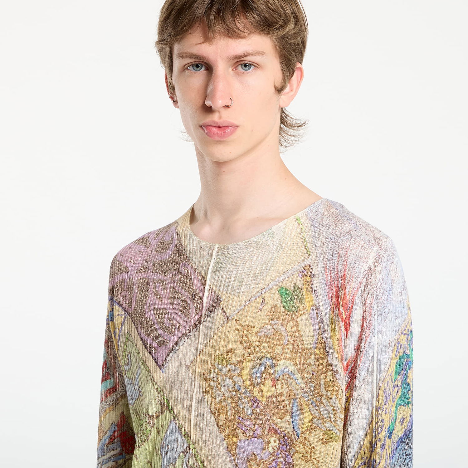 Sveter Diesel Diesel K-Renton Knitwear Long Sleeve T-Shirt Rôznofarebný | A19633_0JLCP 7BDA, 1