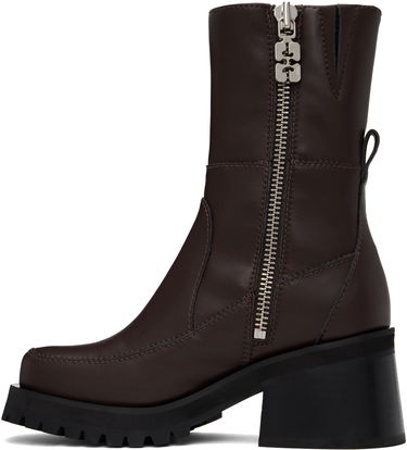 Oblečenie GANNI GANNI Feminine Buckle Platform Boots Hnedá | S2785, 2
