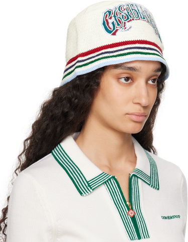 Klobúk Casablanca Casablanca Gothic Crochet Bucket Hat Biela | AS25-HAT-078-01, 3