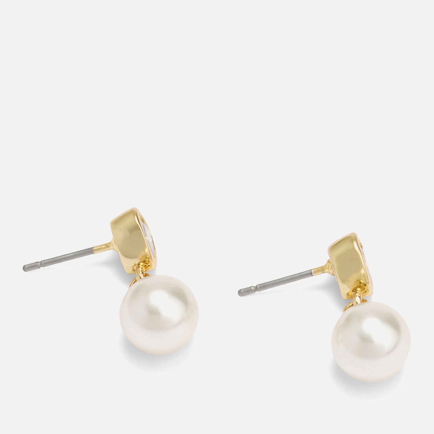 Cestovná taška Coach Heart Pearl Drop Earrings Biela | 37479055GLD107, 1
