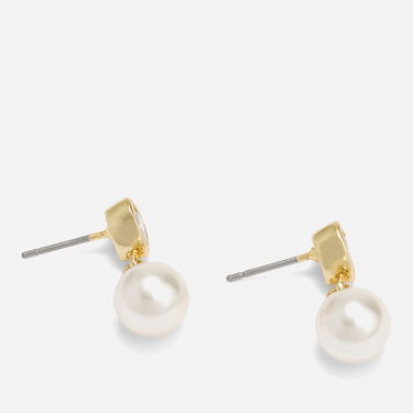Cestovná taška Coach Heart Pearl Drop Earrings Biela | 37479055GLD107, 1
