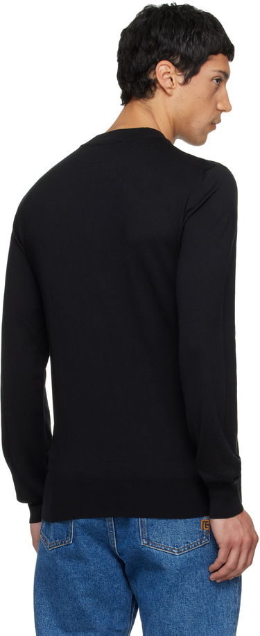 Sveter Balmain Fine Silk & Cotton Sweater Čierna | GH1KD000KJ53, 2