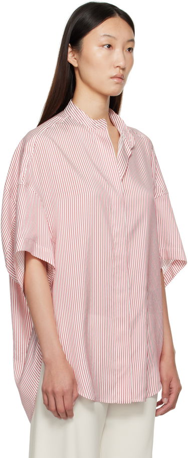Košeľa Stella McCartney Stella McCartney Striped Short Sleeve Shirt Červená | 6201683FR210, 1