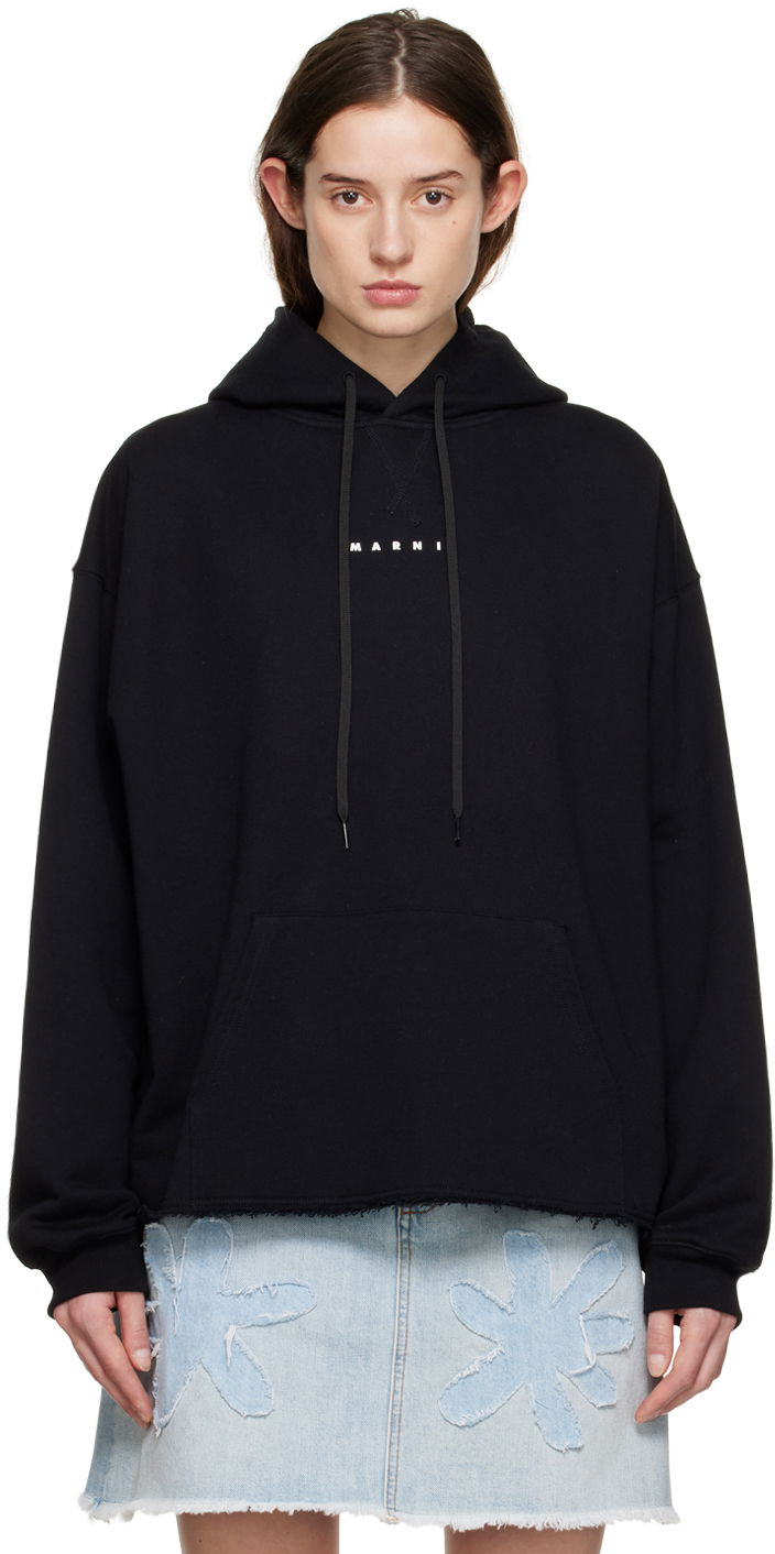 Mikina Marni Raw Edge Hoodie Čierna | FLJE0176P1 USCU87, 0