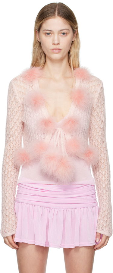 Sveter Blumarine Pink Feather Cardigan Ružová | A444M069A, 0