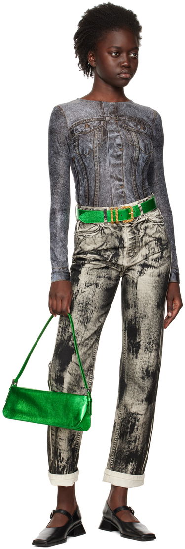 Opasok BY FAR BY FAR Katina Leather Belt Zelené | 21FWKTNCNMEG, 2