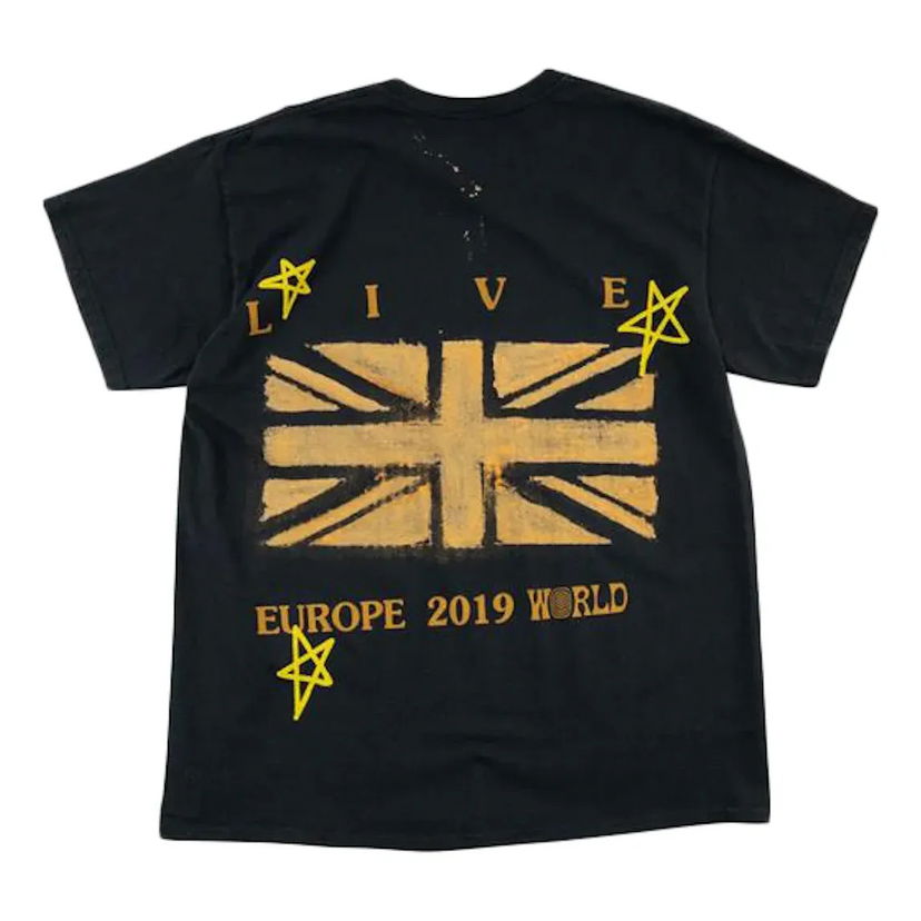 Tričko Cactus Jack by Travis Scott Travis Scott Astroworld Tour Union Jack Graphic Tee Čierna | TC-318