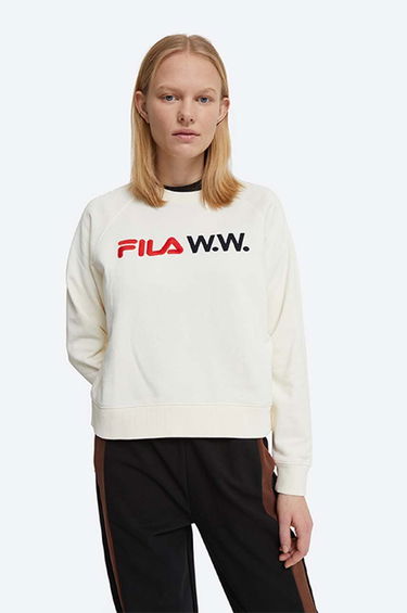 Mikina WOOD WOOD Elena x FIla Sweatshirt Biela | 688375.N15, 0