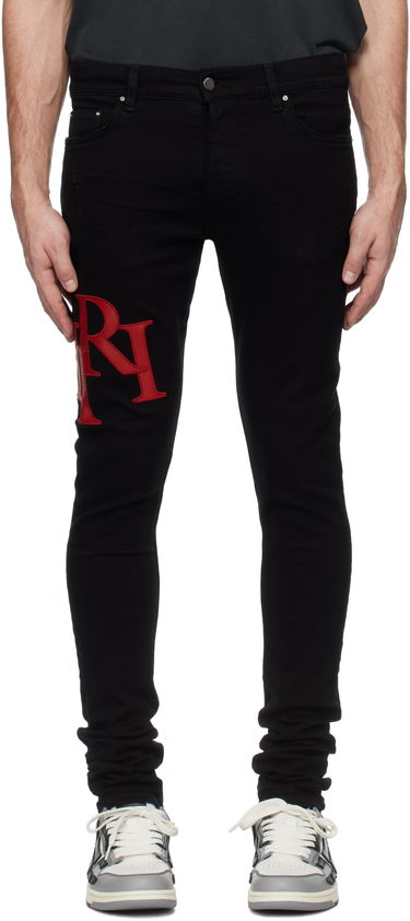Džínsy AMIRI Skinny Jeans With Staggered Logo Čierna | AMDNSY1114, 0