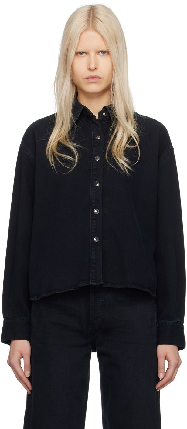 Košeľa AGOLDE Aiden Denim Shirt Čierna | A7300-1547, 0