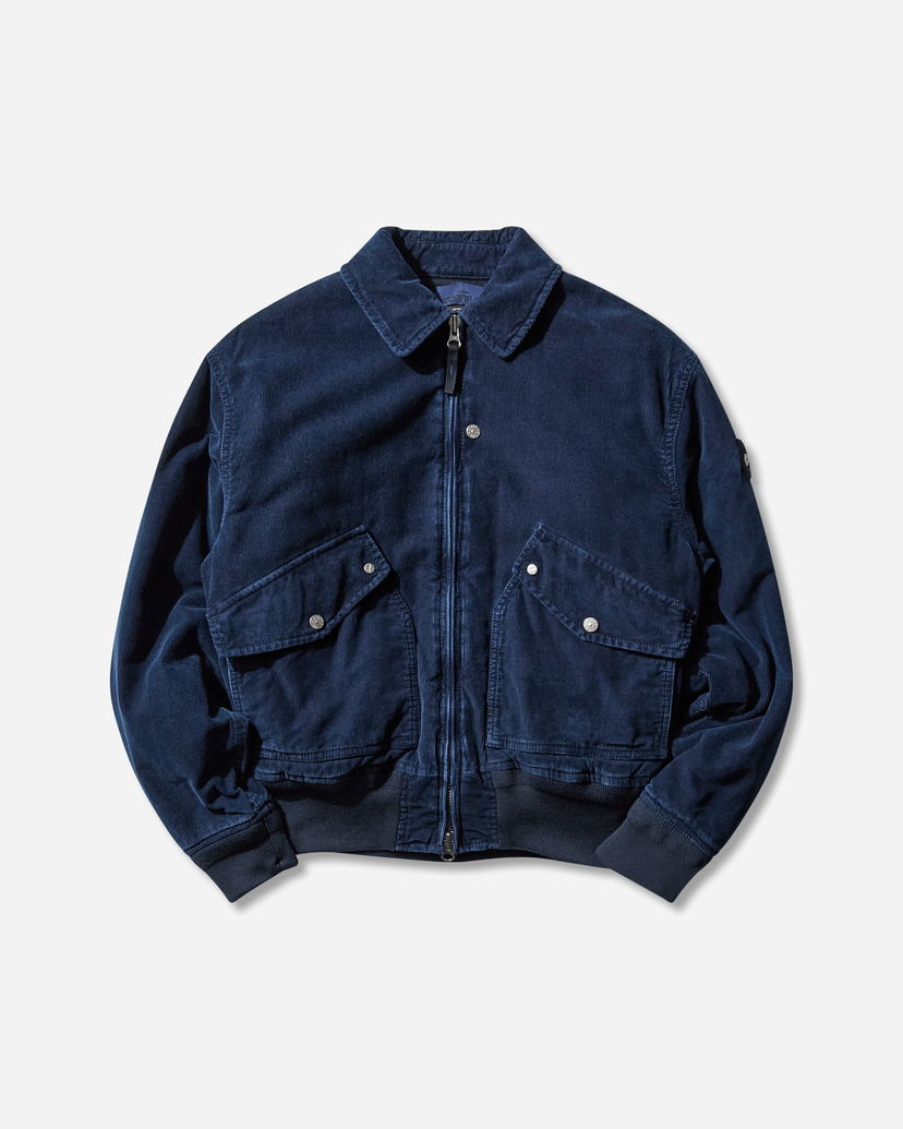 Bomber bunda Stone Island Micro Corduroy Bomber Jacket Navy | K2S15-4100123-S0J10 V0021