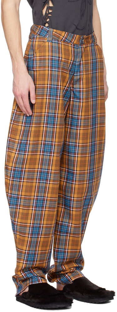 Nohavice Collina Strada Collina Strada GRR Plaid Trousers Oranžová | XX6428, 1