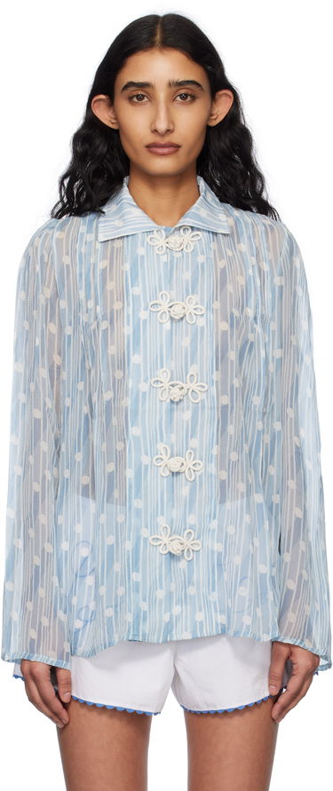 Košeľa Bode Bode Meridian Print Blouse Modrá | WRS25SH031, 0