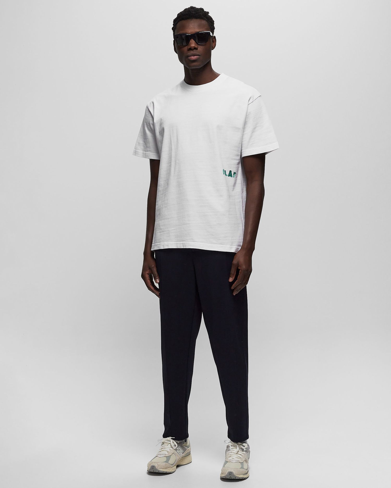 Tričko ØLÅF WATERCOLOR LOGO SLUB TEE Biela | M160103-OPTICAL-WHITE, 1