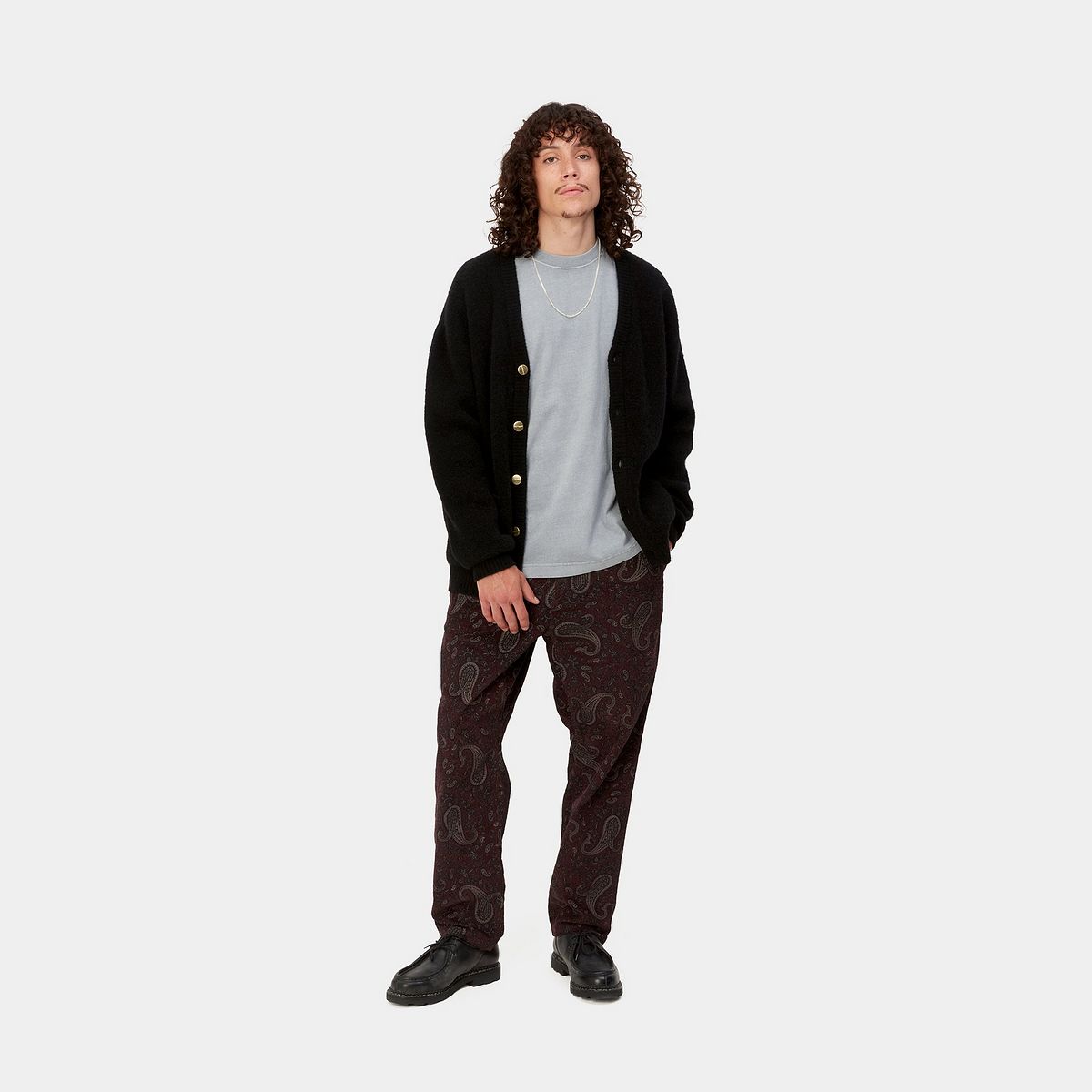 Nohavice Carhartt WIP Flint Pant Paisley Print "Buckeye rinsed" Hnedá | I029443_1U6_02, 1