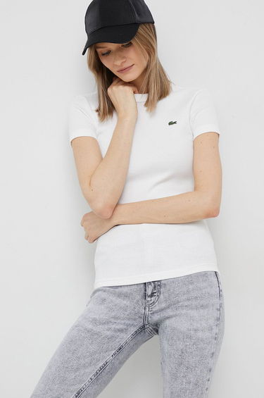 Tričko Lacoste Slim Fit Organic Cotton T-Shirt Biela | TF5538, 0