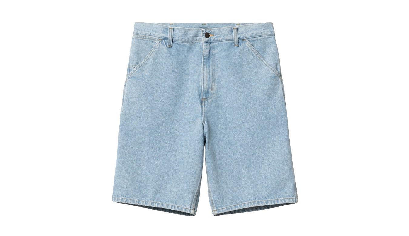 Nohavice a džínsy Carhartt WIP Single Knee Short Blue Modrá | I032026_01_A3, 0
