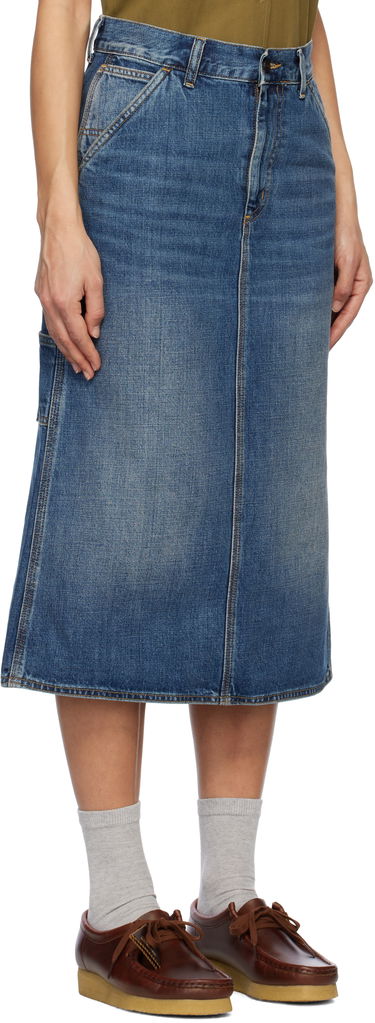 Sukňa Carhartt WIP Single Knee Denim Midi Skirt Modrá | I034224 014L, 1