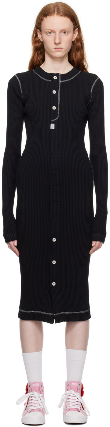 Šaty Moschino Jeans Button Midi Dress Čierna | 0424 8266, 0