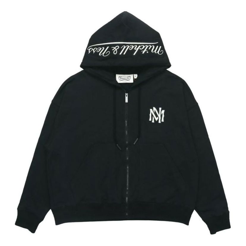 Mikina Mitchell & Ness Mitchell & Ness NY Logo Zip Hoodie Čierna | MNRQAWTOHC010-BLK