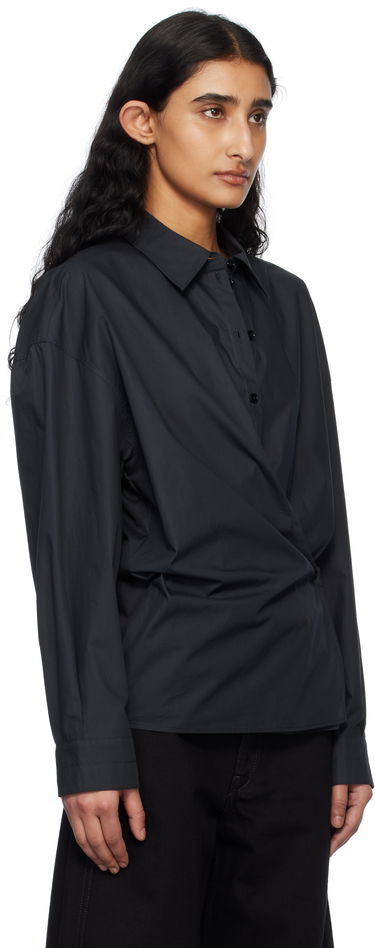 Košeľa LEMAIRE Lemaire Straight Collar Twisted Shirt Navy | SH1141 LF588, 1