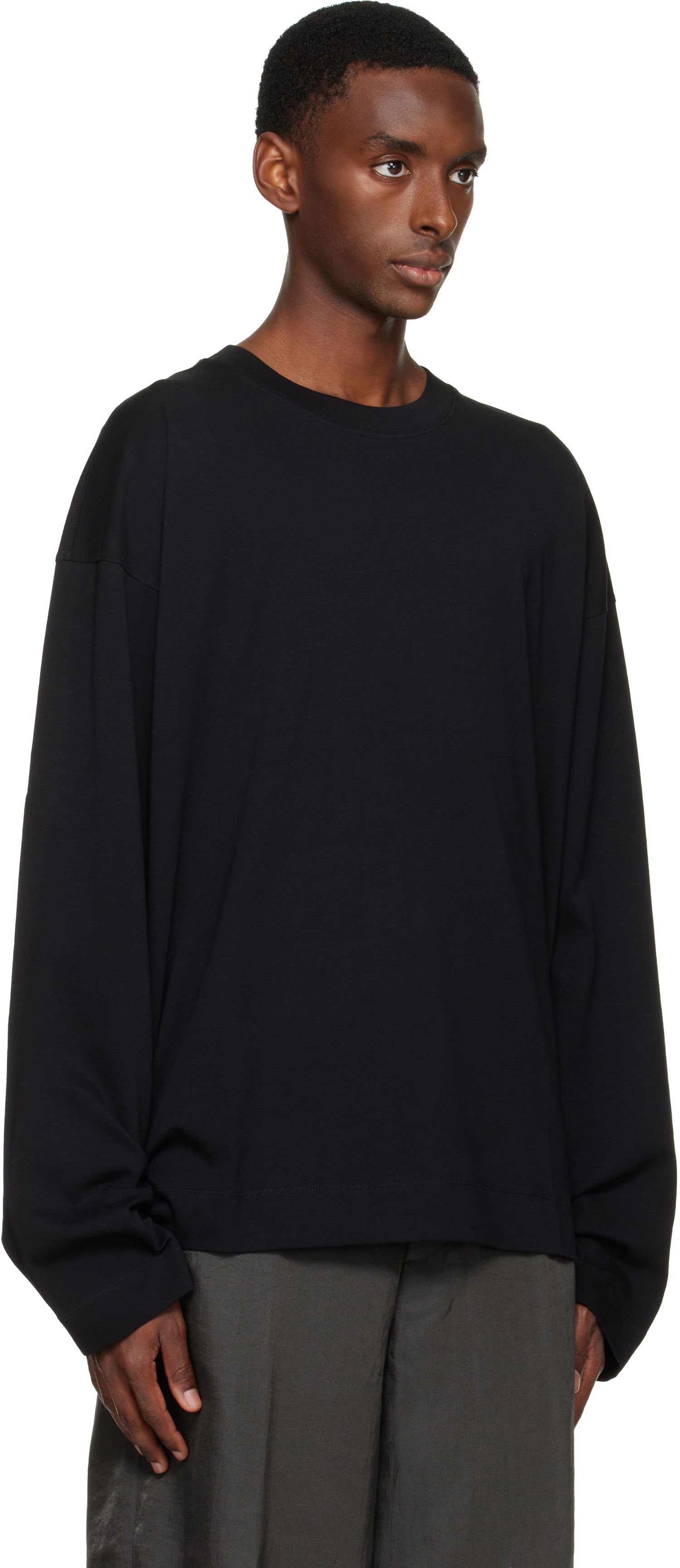 Tričko Dries Van Noten Dries Van Noten Long Sleeve T-shirt Čierna | 252-021113-2603, 1