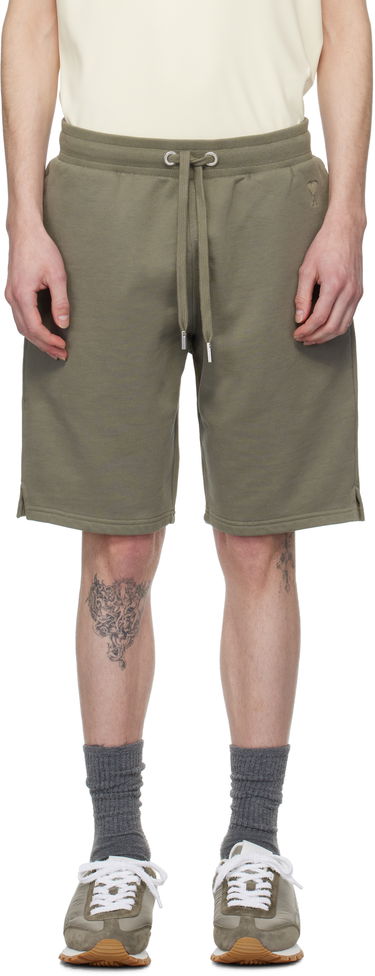 Šortky AMI AMI Paris De Coeur Dye Shorts Zelené | HSO674.747, 0