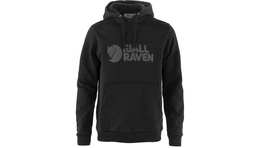 Mikina FJÄLLRÄVEN Logo Hoodie Čierna | F84144-550