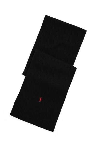 Šál Polo by Ralph Lauren Cable Scarf Čierna | 449959345, 0