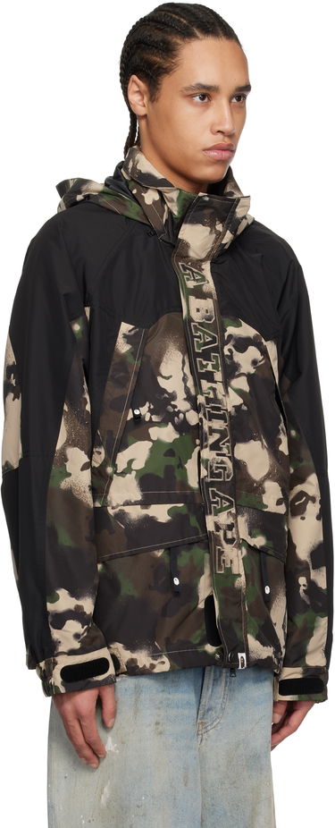 Vetrovka BAPE A Bathing Ape Map Camo Snowboard Jacket Zelené | 001LJL301313M, 1