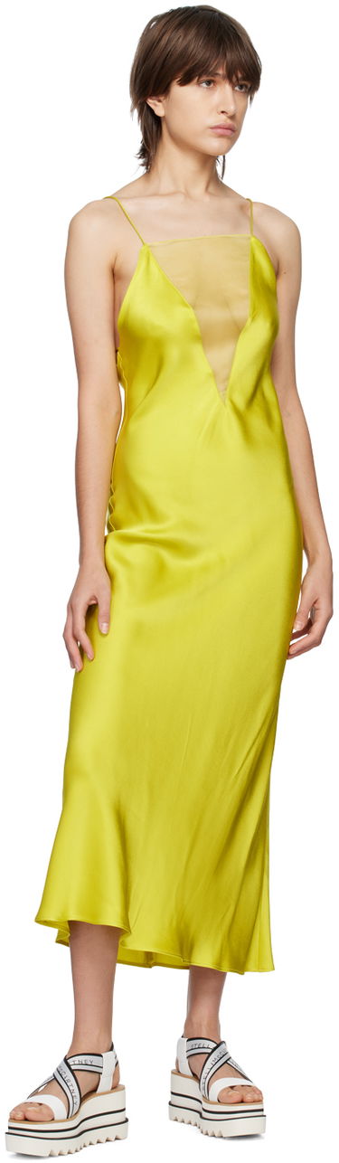 Šaty Stella McCartney Designer Sheer Panel Maxi Dress Žltá | 6A01273AU309, 3