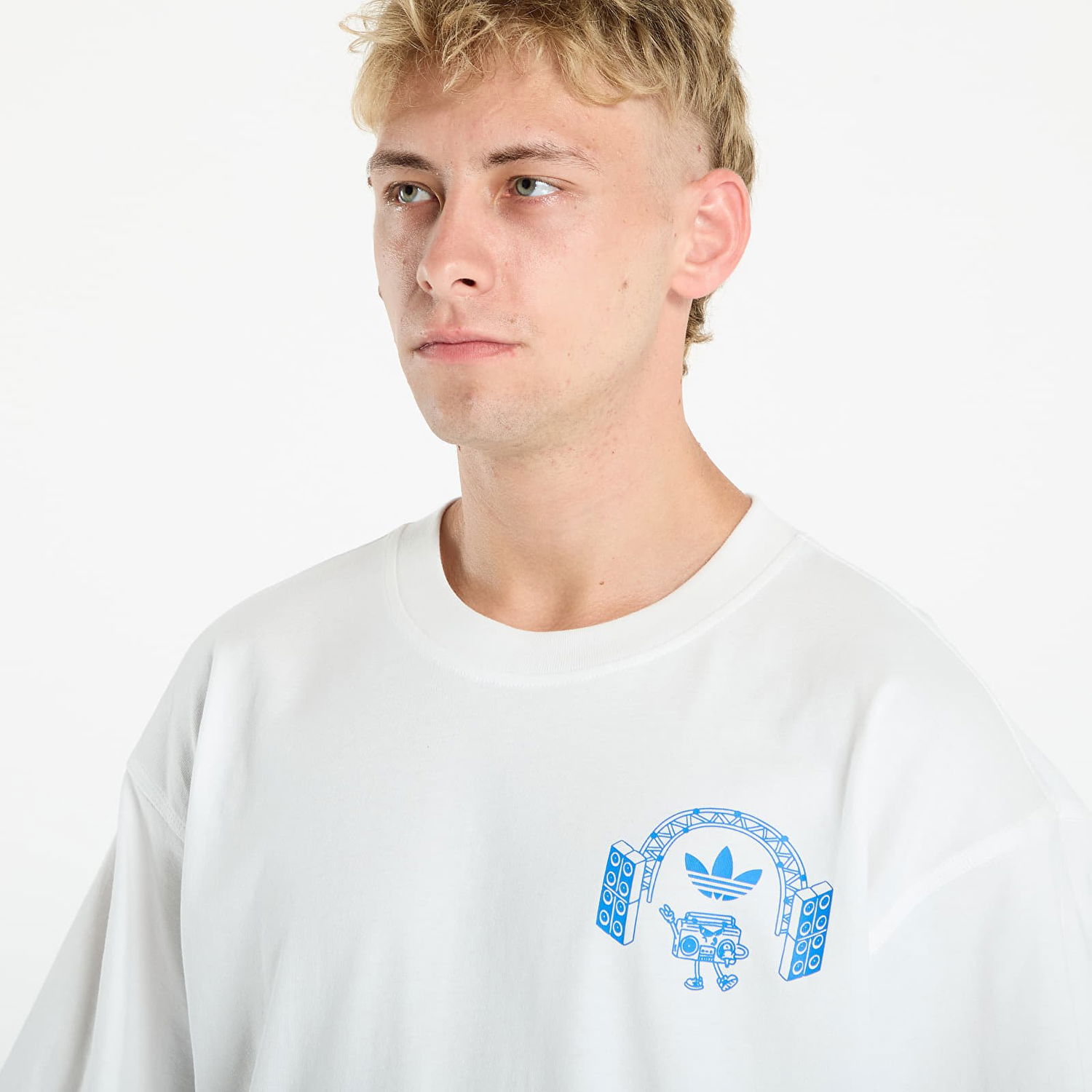 Tričko adidas Performance Music Fests Graphic Tee Biela | KQ9955, 1
