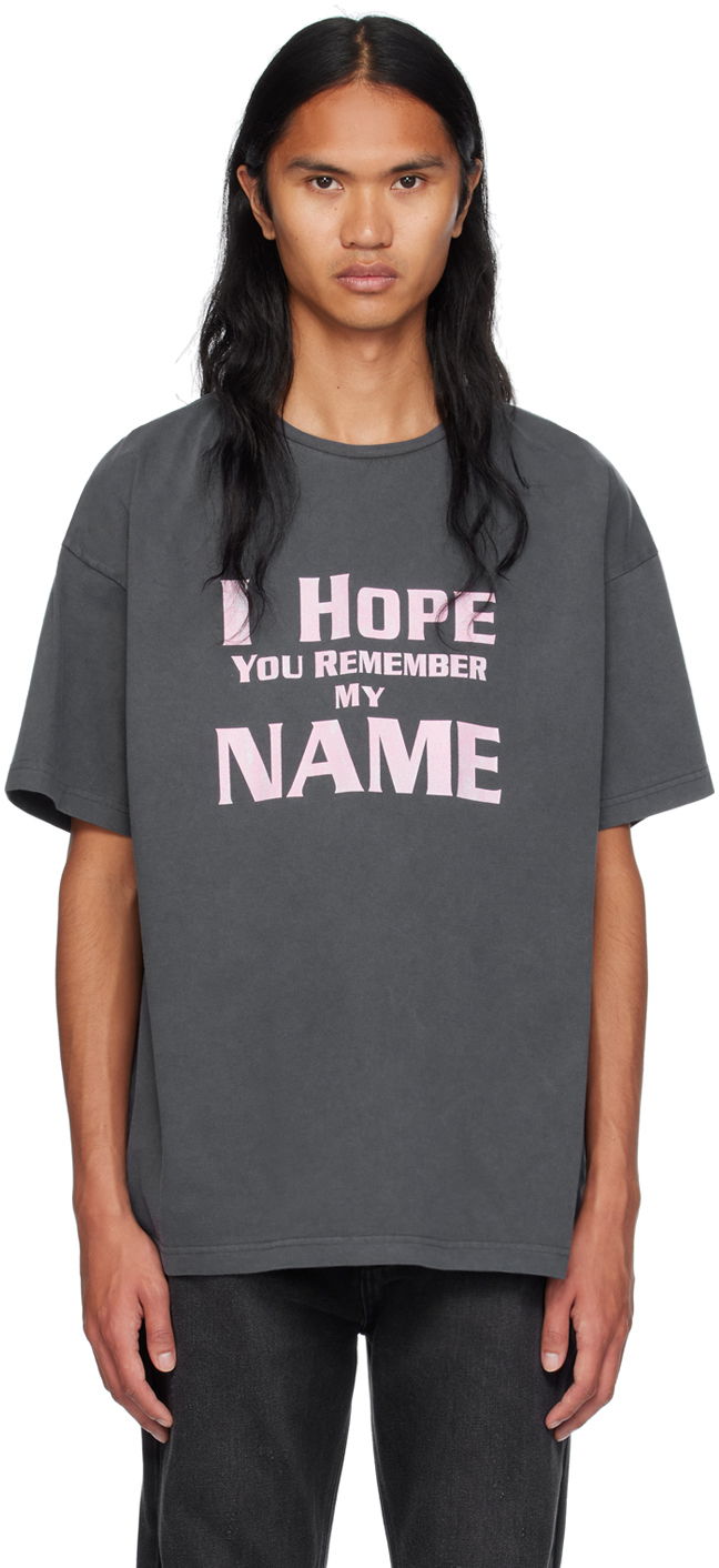 Tričko We11done We11done Lettering T-Shirt Šedá | WD-TT2-24-761-U-CH, 0
