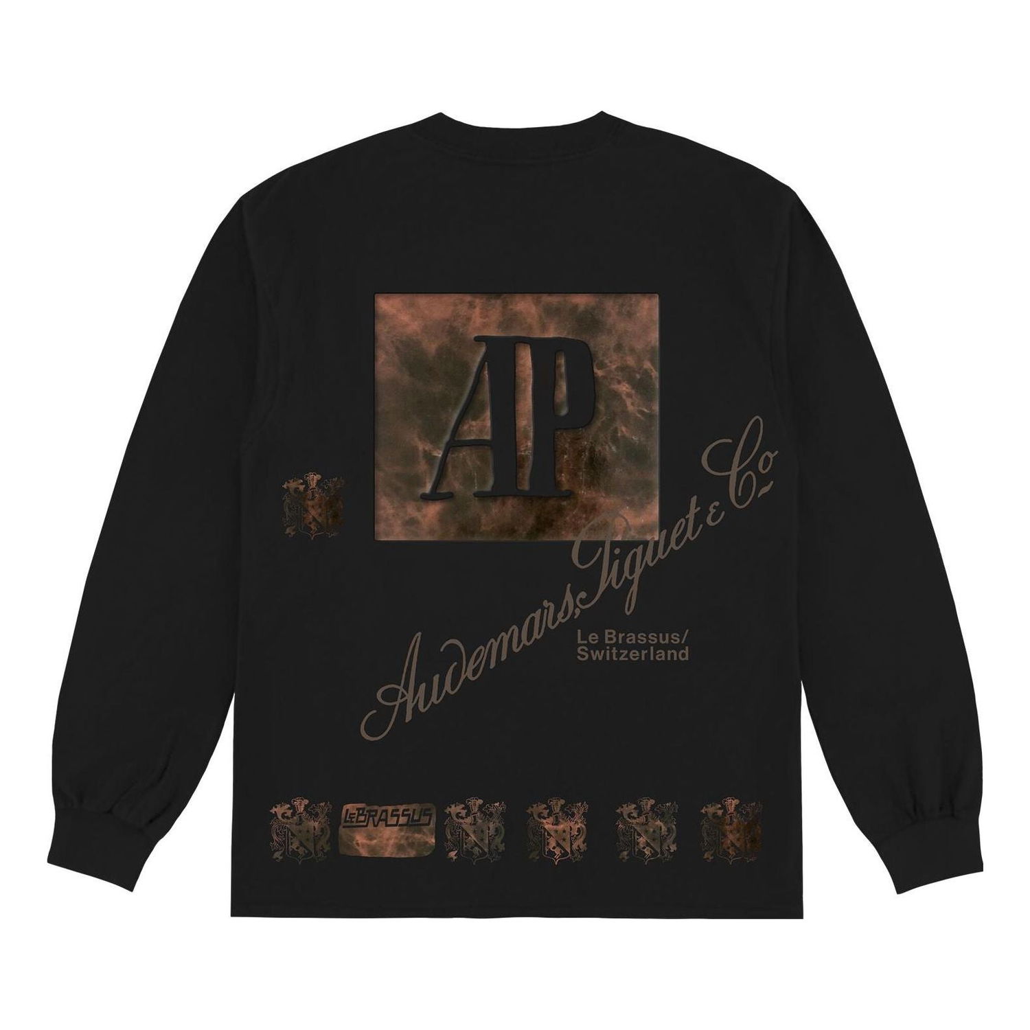 Tričko Cactus Jack by Travis Scott Travis Scott CJ x Audemars Piguet Long Sleeve Tee Čierna | CJAP-LS07, 0