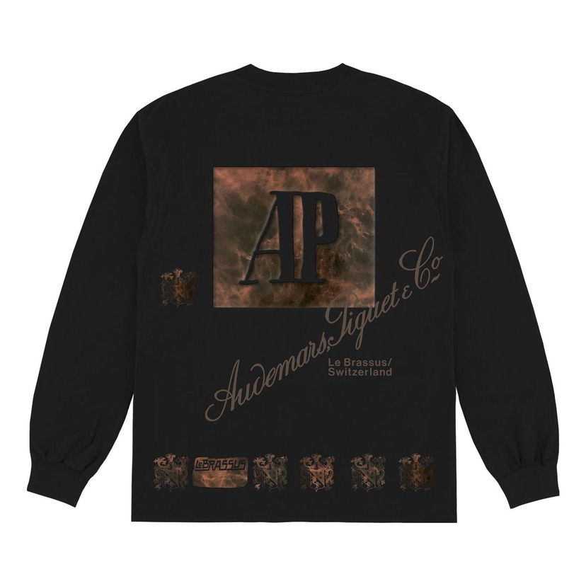 Tričko Cactus Jack by Travis Scott Travis Scott CJ x Audemars Piguet Long Sleeve Tee Čierna | CJAP-LS07
