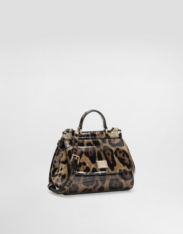 Kabelka Dolce & Gabbana Dolce & Gabbana Mini Sicily Polished Calfskin Animal Print Bag Rôznofarebný | EB0003AM568HA93M, 2