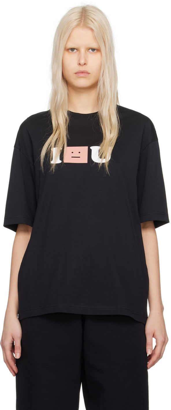 Tričko Acne Studios Printed T-Shirt Čierna | CL0257-, 0