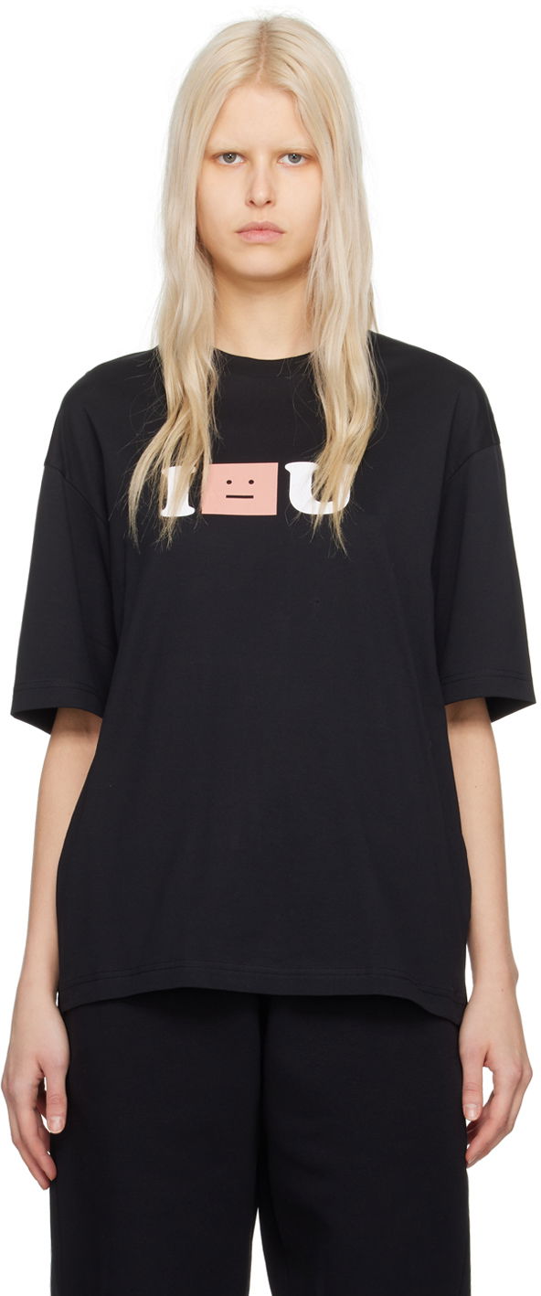 Tričko Acne Studios Printed T-Shirt Čierna | CL0257-