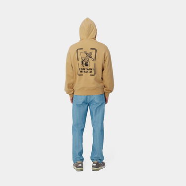 Mikina Carhartt WIP Stone Washed Relaxed Fit Hoodie Béžová | I033621_9, 1