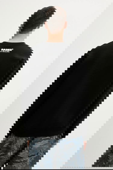 Mikina AAPE by A Bathing Ape Aaper Crew Neck Sweatshirt with graphic Čierna | AAPSWMB377XXN, 2