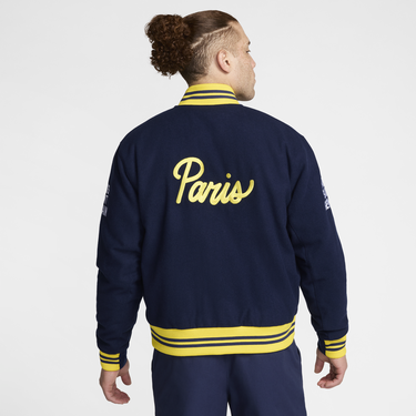 Bomber bunda Nike Paris Saint-Germain Authentics Varsity Jacket Navy | FQ7803-410, 2