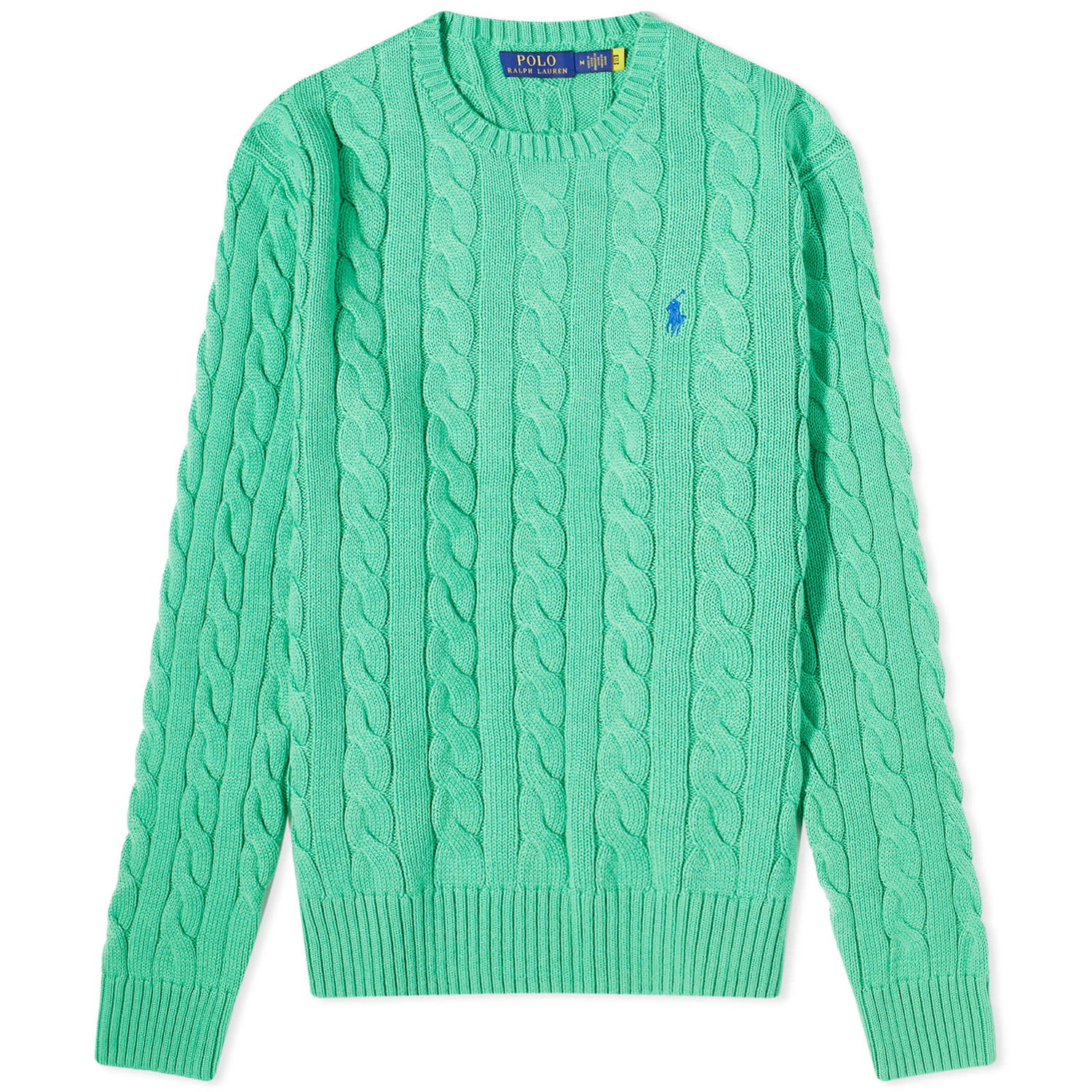 Sveter Polo by Ralph Lauren Cotton Cable Crew Jumper Classic Kelly Zelené | 710775885505, 0