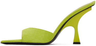 Doplnky The Attico Attico Ester Suede Mules Zelené | 242WS789 L007, 2