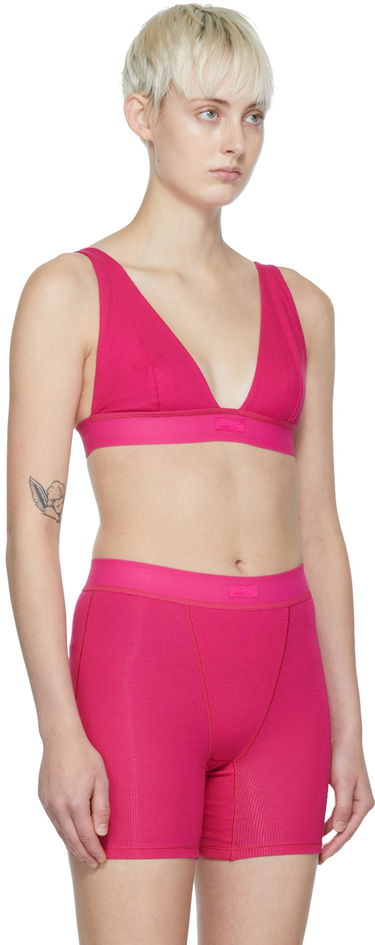Podprsenka SKIMS Women's Plunge Rib Bralette Ružová | Br-plg-0037, 1