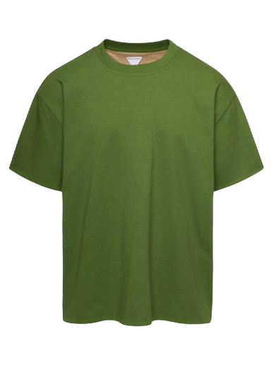 Tričko Bottega Veneta Double Layered Cotton Jersey Relaxed Fit T-shirt Zelené | 661788V16E03081