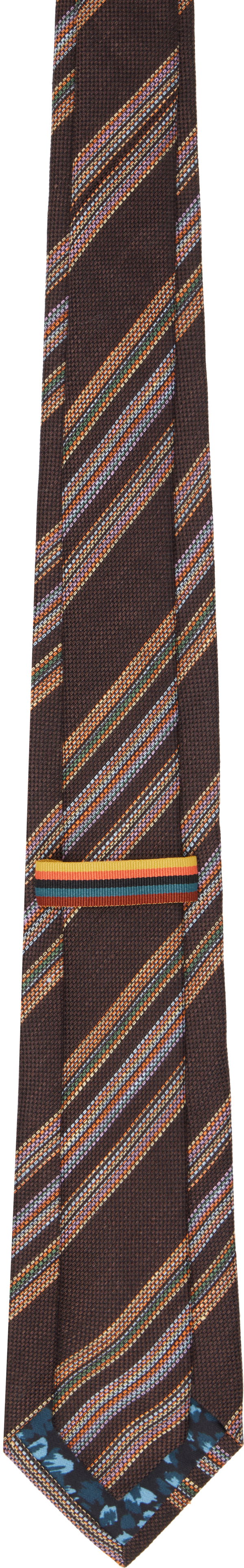 Šál Paul Smith Paul Smith Linen-Silk Block Stripe Tie Hnedá | M1A-0TIE-P41444-68, 1